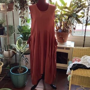 Chic Sleeveless Rust Midi Dress. CLOSET CLOSES NOV 28-?